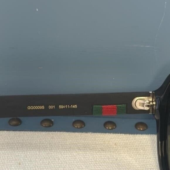 New Authentic- Gucci Green Pilot Men's Sunglasses GG0009S 001 59","description": - Picture 8 of 14